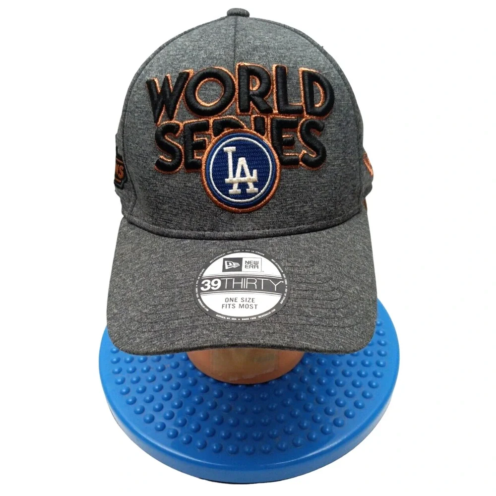 LA Dodgers 2017 World Series Champions New Era Locker Room Hat Cap 39Thirty Flex